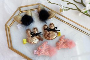 Набір з зайчиками заколки 9 - Опис