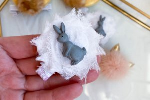 Набор из зайчиками заколки 11 - Описание