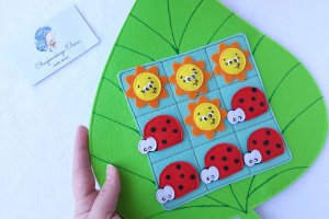 Развивающая игра крестики-нолики из фетра,дидактические игры - Описание