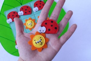 Развивающая игра крестики-нолики из фетра,дидактические игры - Описание