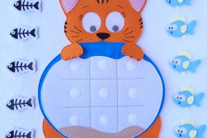 Хрестики-нулики гра для дітей з фетру, іграшки з фетру - Опис