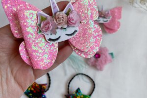 Набір з єдиророгами і зірками заколки  - Опис