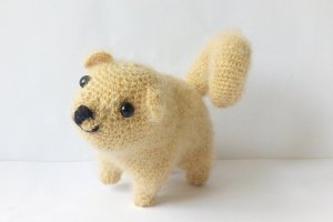 Породистая собака, мягкая игрушка, вязаная крючком - Описание