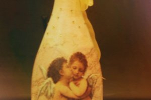 Работа Свадебная бутылка Ангелочки