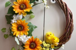 Великодній, пасхальний вінок на двері 6 - Опис