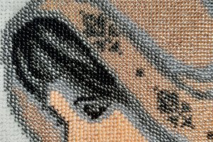 Діва Марія із сином - картина вишита бісером вручну - Опис