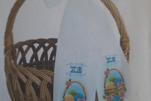 Пасхальный бант на корзину Пасхальная салфетка - Описание