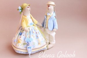 Закохані Зайці (Блакитно-жовті) - Опис