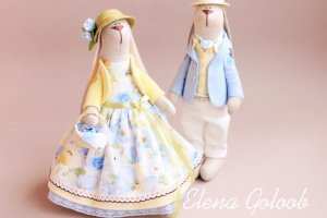 Закохані Зайці (Блакитно-жовті) - Опис