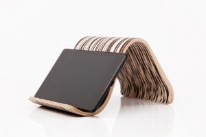 Дерев'яна підставка для планшета •Sign• Zebrawood white  - Опис