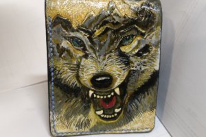Кошелек из натуральной кожи, с тиснением ручная работа,  - Описание