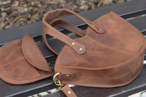 Сумка с двумя ручками Kvoka "Love" (цвет виски) - Описание