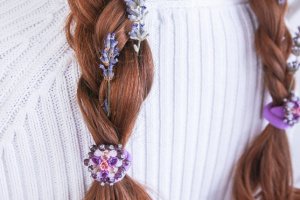 Фиолетовые резиночки для волос, детские резинки для волос - Описание
