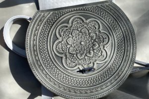 Шкіряна сумка з натуральної шкіри "Колорит" - Опис