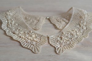 Воротник Винтаж, молочного цвета - Описание