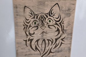 Работа Декоративное панно "Кошка"