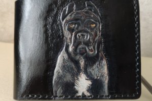 Подарок из кожи ручной работы с 3D рисунком, с тиснением  - Описание