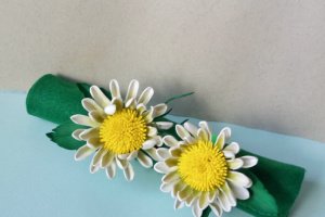 Цветы с фоамирану, одуванчики, васильки, ромашки - Описание
