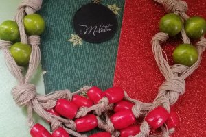 эко колье "Роза" - Описание