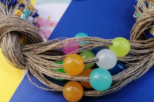 Лляне намисто "Веснянки" - Опис