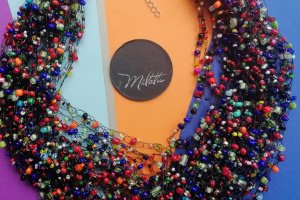 Работа Воздушное ожерелье "Вечерние огни"