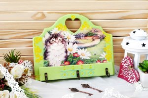 Ключница или вешалка "Котя" - Описание