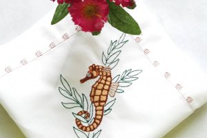 Салфетки  "Подводный мир с рыбкой и коньком" - Описание