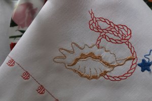 Салфетки  "Подводный мир с ракушкой и рыбкой" - Описание