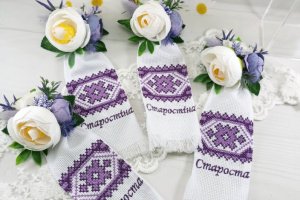 Бутоньерки для крестных, старост, сватов - Описание