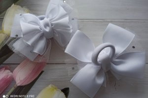 Работа бантики белые