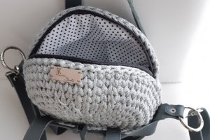 Сумочка "Портупея" світло-сіра - Опис