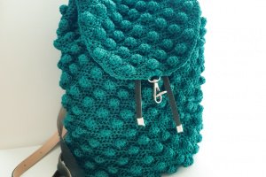 Рюкзак з візерунком "шишечки" смарагд - Опис