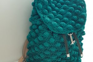 Рюкзак з візерунком "шишечки" смарагд - Опис