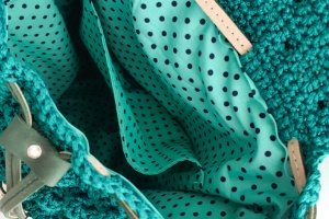 Рюкзак з візерунком "шишечки" смарагд - Опис