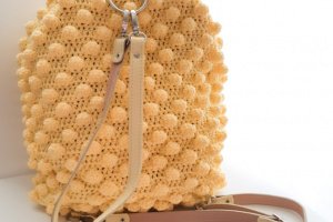 Рюкзак з візерунком "шишечки" лимонний - Опис