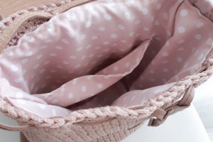 Рюкзак с классическим узором розовая пудра - Описание