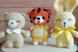 Тигрёнок вязаный крючком, игрушки  - Описание