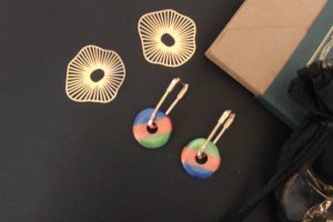 Базовые позолоченные серьги трансформеры, серьги с подвесками - Описание