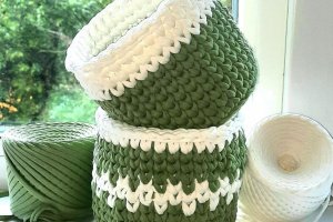 Набор трикотажных корзинок