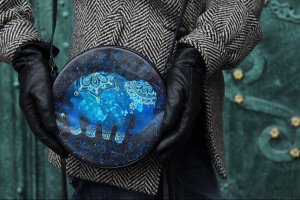 Кругла Сумка Через Плече В Бохо Стилі "Космічний Слон" - Опис