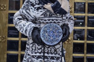 Маленькая Кожаная Сумка с ручной росписью - Описание