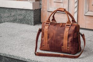 Шкіряний чоловічий саквояж, Ділова чоловіча сумка - Опис