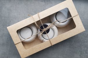 Набор подсвечников из бетона в стиле лофт loft