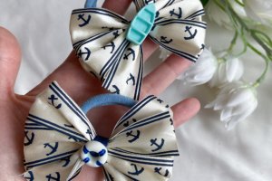 Набір бантики- резинки в садік ,бантики в школу квіти,павлін - Опис