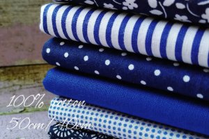 Набір бавовни для рукоділля 6 шт. синій