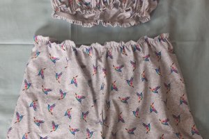 Трикотажна піжама шорти і топ бандо Колібрі - Опис