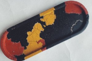 Декоративное блюдо из бетона  - Описание