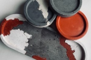 Декоративное блюдо из бетона  - Описание