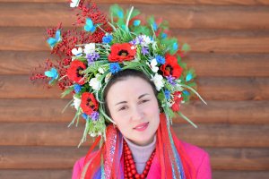 Венок с маками, пышный венок, украинский веночек, этно - Описание