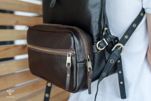 Стильний Шкіряний Рюкзак Унісекс Для Міста і Подорожей - Опис